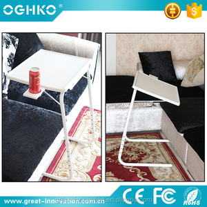 Ajustable pequeña computadora de tamaño <span class=keywords><strong>plegable</strong></span> Escritorio de <span class=keywords><strong>mesa</strong></span> portátil con sostenedor de taza - Product Image 6