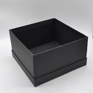 도매 인쇄 블랙 골 판지 바구니 선물 상자