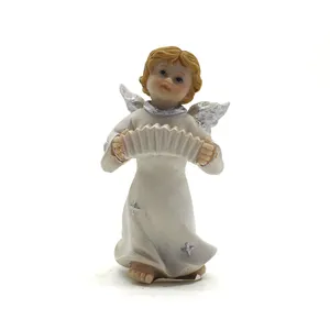 Dekor melek heykelcik için OEM üretici reçine melek heykelleri