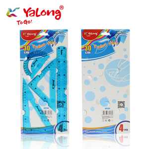 Yalong Linh Hoạt Cai Trị Thiết Lập 30 Cm Đo Công Cụ Thiết Lập Trong Suốt Cai Trị Toán Học Thiết Lập Cho Văn Phòng Và Sinh Viên - Product Image 5