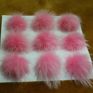 <span class=keywords><strong>Pompons</strong></span> en vraie fourrure de raton laveur 5-15cm, vente en gros, <span class=keywords><strong>pompons</strong></span> en peluche colorés avec fermeture à pression - Product Image 2