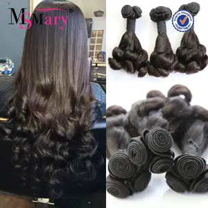 Tóc Tự Nhiên Lớp 8a Xoăn Lò Xo Dày Hai Đầu Kéo Dài Fumi 100% Remy