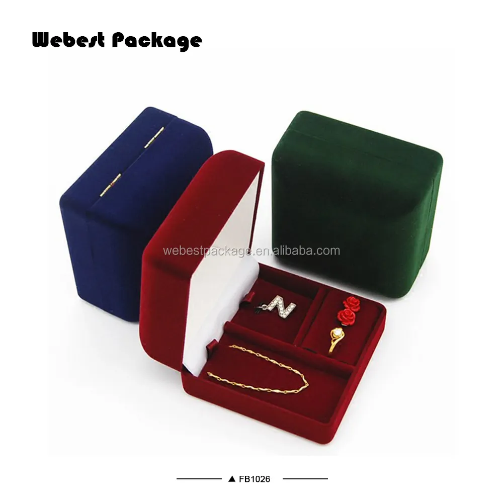 Style Storage Jewellery Flocked Flocking Box Jewels Webest Cheap Free Shipping Antique Luxury Jewellery Gift Package Refundable