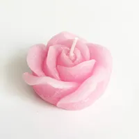 Velas artificiales rosas, vela de flores en forma de rosa