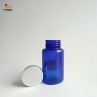 Çin'de fabrika boş mavi tabletler şişe 130ml plastik Vitamin takviyesi şişeleri