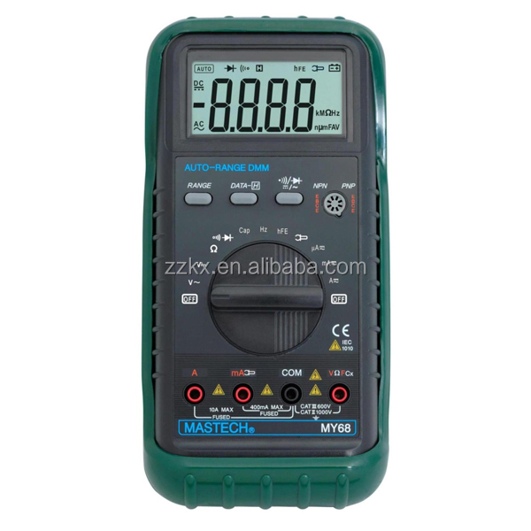 Mastech MY68 AC/DC Auto Range Digital Multimeter DMM With Capacitance Frequency Resistance Measurement