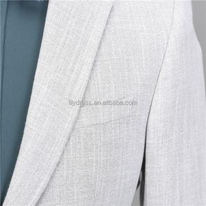 NA44 tuta da uomo di Design 3 pezzi bianco blu abiti uomo smoking abiti da sposa per uomo stile Casual - Product Image 4