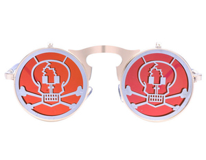<span class=keywords><strong>Occhiali</strong></span> da <span class=keywords><strong>Sole</strong></span> Steampunk con Lenti in Resina Rotonde e 12 Tipi di Design in Metallo come Dollaro, Teschio, Occhio, Ragnatela - Product Image 6