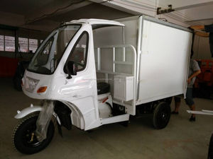 Mejor Venta de Tres Ruedas Triciclo Cargo Van de Publicidad Con <span class=keywords><strong>la</strong></span> Caja - Product Image 6