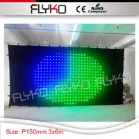 送料無料P15 Pixel新バージョン手作り製品LEDステージカーテンディスプレイビデオ3m x 6m