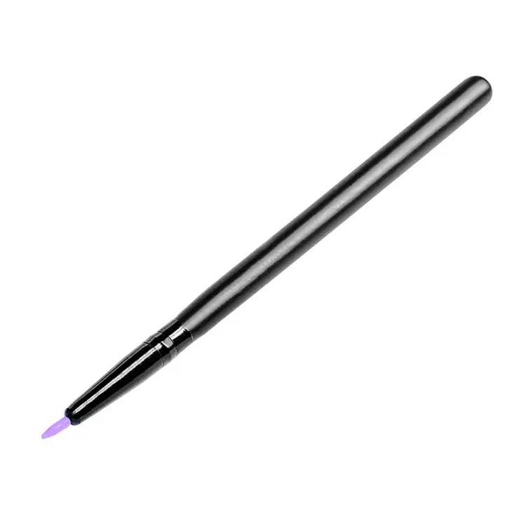 Mode Damen Gesicht Kosmetik Werkzeug lila Silikon Kopf Holzgriff tragbare Eyeliner Bleistift Make-up Pinsel