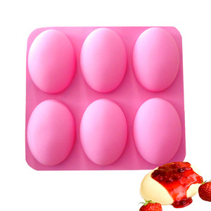 DIY — <span class=keywords><strong>moule</strong></span> en <span class=keywords><strong>silicone</strong></span> à savon en forme d'œuf d'oie, 6 cavités ovales, DIY - Product Image 1