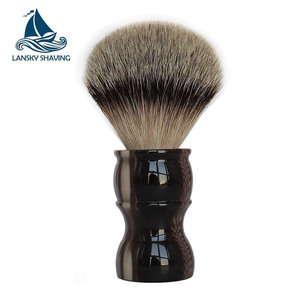 Mens 1st grado Badger cepillo de <span class=keywords><strong>afeitar</strong></span> <span class=keywords><strong>para</strong></span> regalo Barbero afeitado herramienta - Product Image 5
