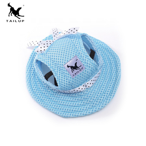 Para TAILUP Round Brim <span class=keywords><strong>Pet</strong></span> <span class=keywords><strong>Cap</strong></span> Visor Hat Impresso Pano Sun <span class=keywords><strong>Cap</strong></span> com Orelha Furos para Cães Pequenos - Product Image 6