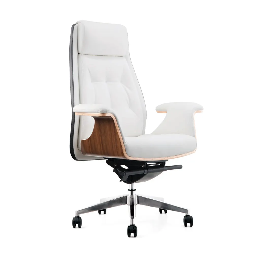 accept oem grey leather wooden global executive office chair