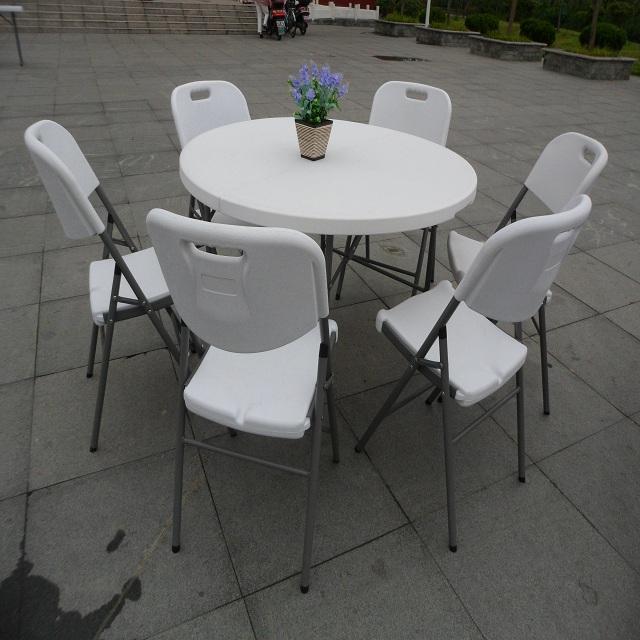 4ft Banquet Bbq Camping Plastic Center Bi Folding Picnic Table Of Chinese Supplier