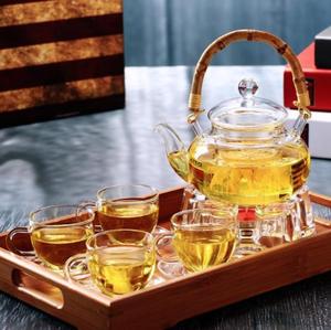 <strong>Vintage</strong> 20oz Eco-Friendly Infuser <strong>Tea</strong> Maker <strong>Set</strong> 600ml Borosilicate Glass <strong>Tea</strong> Pot Bamboo Handle Holiday Home Coffee <strong>Tea</strong> Drinkware - Product Image 5
