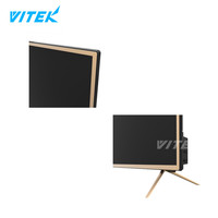 Téléviseur Intelligent UHD Grand Écran 50 55 65 Pouces 4K, Téléviseur LED avec Boîtier Doré, Téléviseurs de Classe A Guangzhou