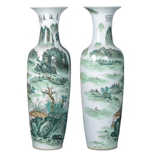 Grand <span class=keywords><strong>vase</strong></span> en céramique vert de décoration extérieure de 160 cm de haut, grand <span class=keywords><strong>vase</strong></span> de sol chinois - Product Image 2