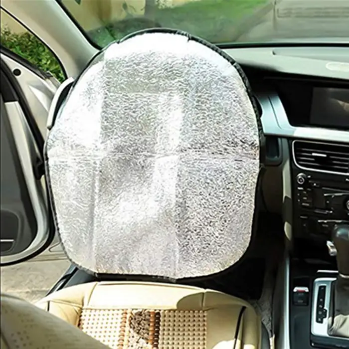Thicken Aluminum Foil Anti Wheel Cover Automotive Car Steering Wheel Sun Shade Cover