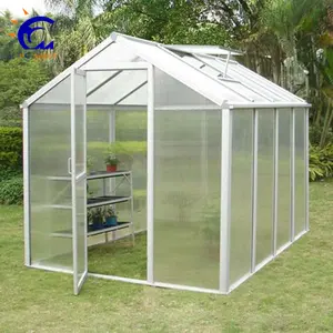 Hangmei mini low cost pc garden greenhouse with polycarbonate plastic sheeting