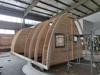 Forme d'arc 1 chambre petite taille cabine kits/maison en bois préfabriquée/maison préfabriquée à vendre