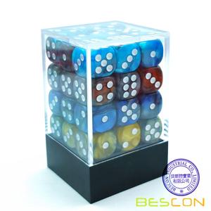 Bescon 12mm D6 Xúc Xắc 36 trong Cube, Các Loại Gemini ĐÁ Màu Sắc, 12mm Sáu Bên Chết (36) Khối của Con Xúc Xắc - Product Image 2