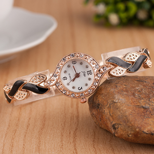 A buon mercato Vestito oro signore casuali delle donne della vigilanza del braccialetto di Cristallo speciale manopola rotonda di lusso decorativo <span class=keywords><strong>orologio</strong></span> da polso per le donne - Product Image 3
