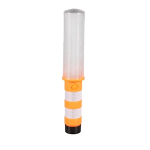Tragbare Verkehrs signal Zauberstab Licht Baton Red LED Verkehrs sicherheits fackel mit Magnet fuß - Product Image 2