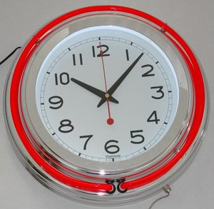 異なるサイズのカスタマイズされたネオンライト壁掛け時計 - Product Image 2