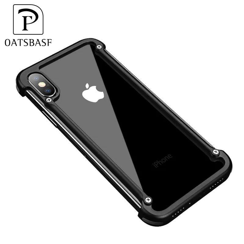 Fashion Mobile Phone Accessories Shockproof Aluminum Metal Back Cover For iPhone Xs Max