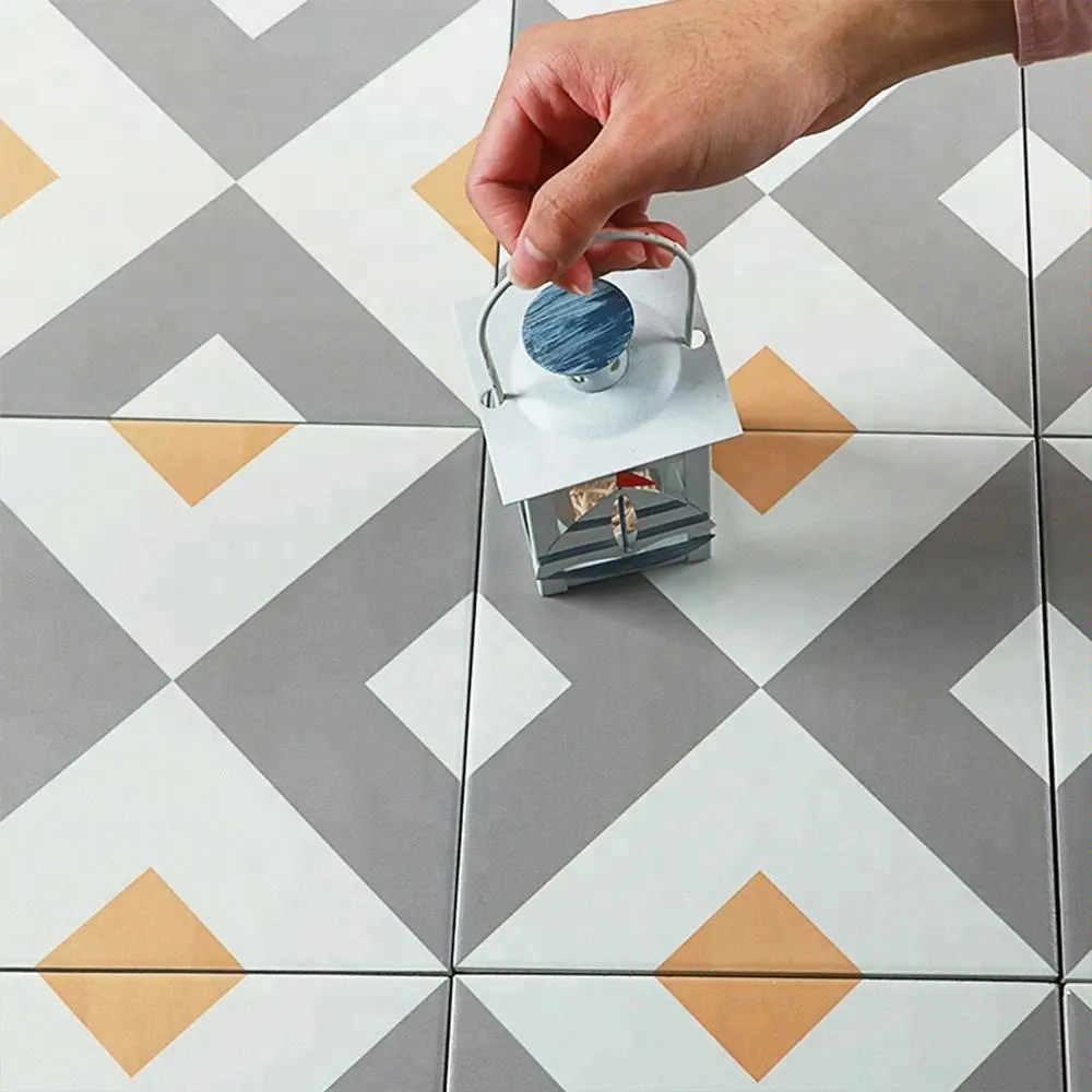 China new geometric design 8x8 matt restaurant indoor porcelain spanish floor tiles wholesale