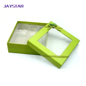 Display Sieraden Duidelijk Gecoat Papier Venster Box Custom Pakket Box Voor Cookie Gift Verpakking