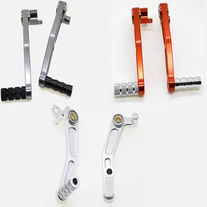 Newest style racer pedal lever cnc motorcycle parts silver grey orange footrest for KTM DUKE125 200 390 2013-2014