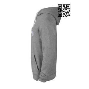 Sudadera con Capucha para Hombre, Gris, 100% Algodón, con Logotipo Bordado, Diseño de Corazón de Ángel, Estampado en Serigrafía, Ecológica, para Otoño - Product Image 4