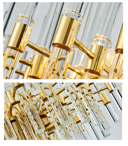 Meerosee Pha Lê Pendant Ánh Sáng Lịch Thi Đấu Vogue Vàng Kim Loại Fancy Art Deco Ánh Sáng Lịch Thi Đấu Cho Phòng Khách Cafe MD86286 - Product Image 3