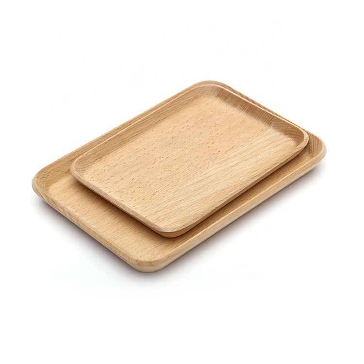 Популярный пользовательский Печатный маленький прозрачный прямоугольный поднос из Букового дерева