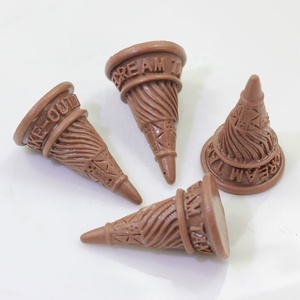 Kawaii ไอศครีมโคนขนมหวานเรซินแบนหลัง Cabochon ขนาดเล็กอาหารศิลปะการตกแต่ง - Product Image 2