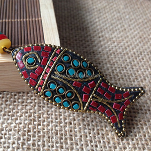 Nuova Collana Lunga con Ciondolo a Forma di Pesce in <span class=keywords><strong>Perline</strong></span> di <span class=keywords><strong>Legno</strong></span> - Product Image 4