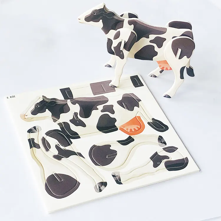 Puzzle en mousse EPS 3d, cadeau personnalisé, promotion d'usine, puzzle d'animaux, pièces