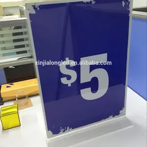 A4 Acrylic Poster Leaflet Display Stand Acrylic Sign Displayer Acrylic Holder Two Sided Top Loading Inverted Tent Sign Holder