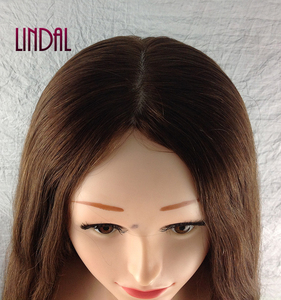Cabeza de Maniquí Femenino LINDAL de Alta Calidad con Hombros para Peinados, <span class=keywords><strong>Muñeca</strong></span> de Pelo Humano Real para Prácticas de Peluquería - Product Image 6