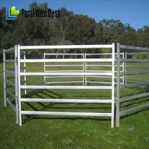 Chinese supplier steel rails cattle yard cow fence farm panels