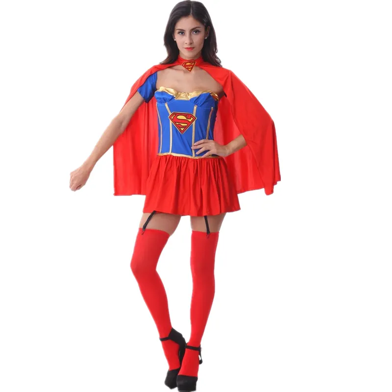 Disfraz de superhéroe sexy para mujer, cosplay de Halloween popular, venta al por mayor, China