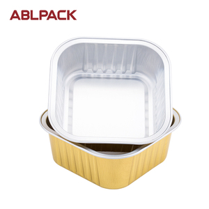 Cuadrados desechables envases de aluminio de alimentos <span class=keywords><strong>para</strong></span> <span class=keywords><strong>llevar</strong></span> contenedores de alimentos - Product Image 6