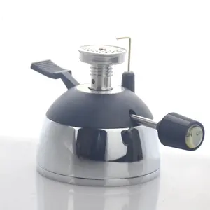 Ecocoffee-Cabezal de soplete de acero inoxidable a prueba de viento, Mini quemador sim de butano, sifón portátil para mesa de cocina