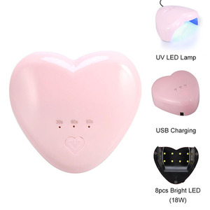 Lámpara de Uñas LED UV Anbolife con Forma de Corazón para Todos los Geles, Sensor Automático, Set de Manicura, Lámpara UV - Product Image 1