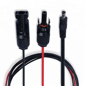 12V-24V 태양 전지 패널 어댑터 커넥터 케이블 DC 5.5mm x 2.1mm 휴대용 태양 광 발전기 인버터