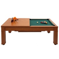 Table de billard convertible JIXING SPORTS/NINESTAR JX-918B 7 pieds pour usage familial, avec poches en plastique et rails en MDF, en MDF et polyester