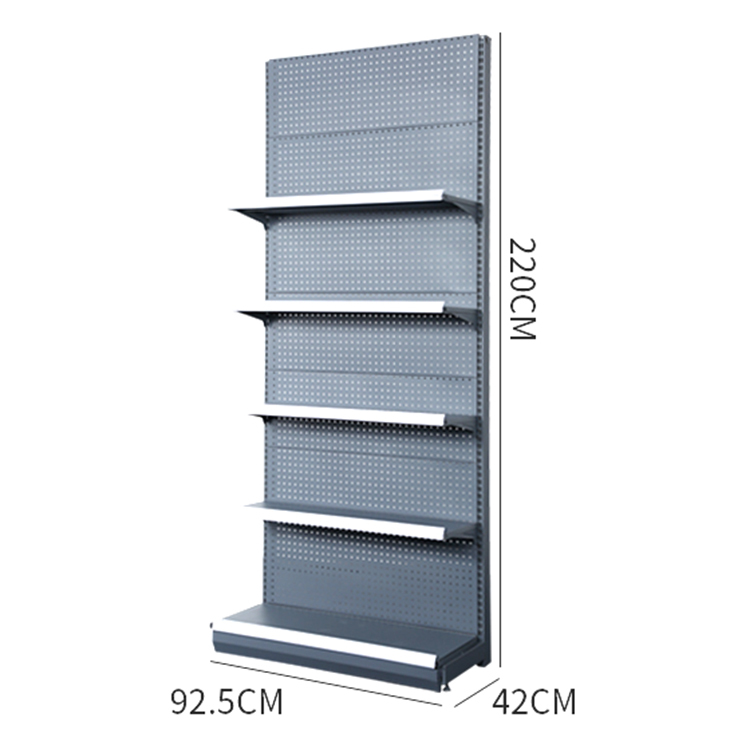Customized Hot Selling Metal Display Shelf Supermarket Pegboard Display Stand Display Rack Gondola for Snacks — view 3